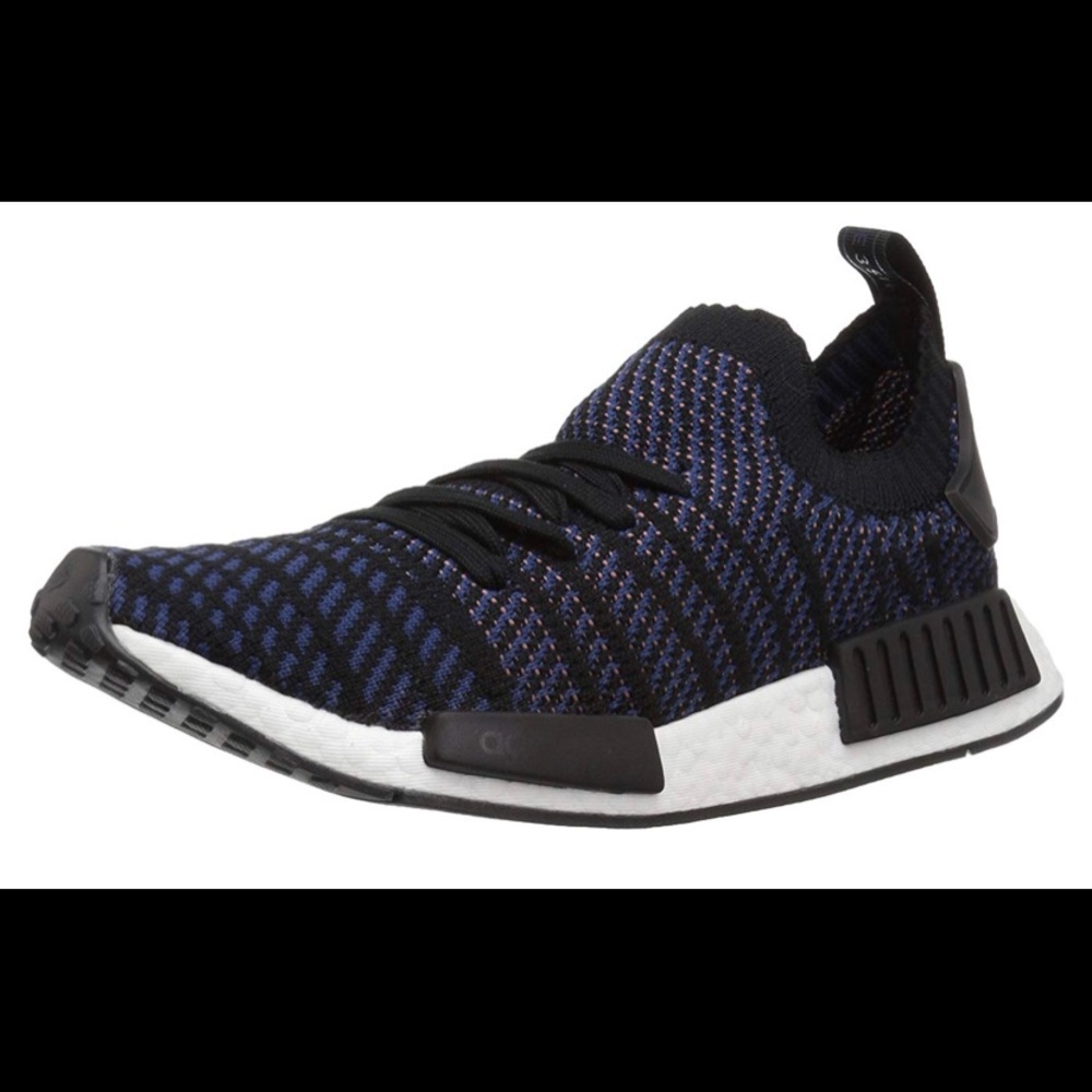 used ADIDAS NMD 7.5 black/pink/indigo sneakers